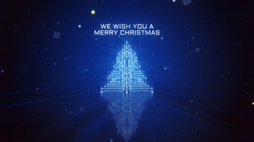 Tech Christmas Logo Mogrt - 49399712