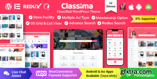 Themeforest - Classima – Classified Ads WordPress Theme 24494997 v2.4.1 - Nulled