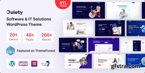 Themeforest - Quiety – Software &amp; IT Solutions WordPress Theme 34482722 v5.3.0 - Nulled