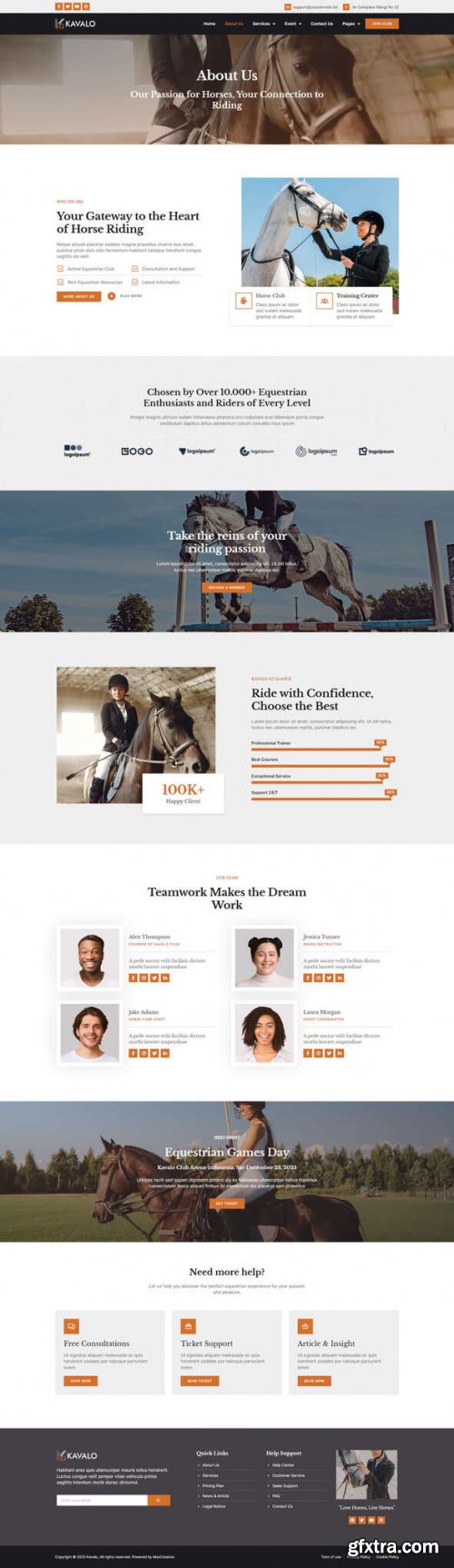 Themeforest - Kavalo - Horse Riding Club Elementor Pro Template Kit 49275330 v1.0.0 - Nulled