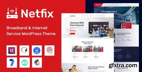 Themeforest - Netfix – Broadband &amp; Internet Services WordPress Theme + RTL 35197357 v1.1.8 - Nulled