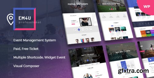 Themeforest - Event Management WordPress Theme for Booking Tickets - EM4U 20846579 v1.6.9 - Nulled