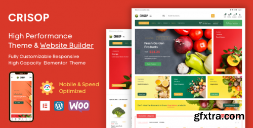 Themeforest - Crisop - Elementor Grocery Store &amp; Organic Food WooCommerce Theme 43395975 v1.0.9 - Nulled