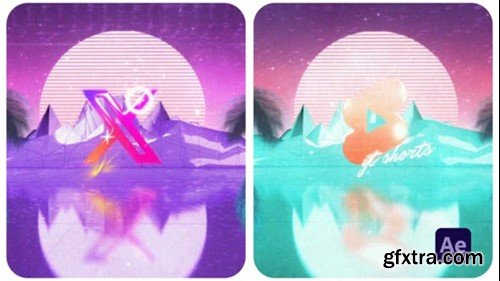 Videohive Retrowave Logo Reveal 49549693