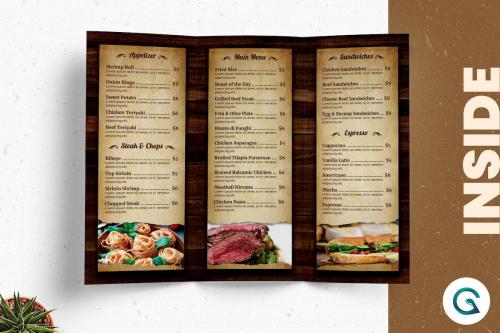 Vintage Restaurant TriFold Menu Template Vintage Restaurant TriFold Menu Template