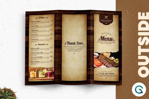 Vintage Restaurant TriFold Menu Template Vintage Restaurant TriFold Menu Template