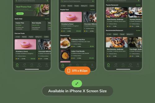 Trena - Food Delivery Dark Mode App UI Trena - Food Delivery Dark Mode App UI