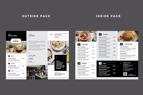 Varaquin - Trifold Restaurant Menu Varaquin - Trifold Restaurant Menu