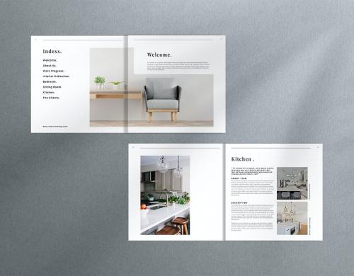 Square Interior Brochure Template Square Interior Brochure Template