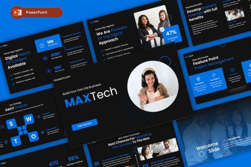 MaxTech Dark - Business PowerPoint Template MaxTech Dark - Business PowerPoint Template