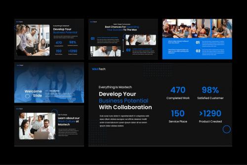 MaxTech Dark - Business PowerPoint Template MaxTech Dark - Business PowerPoint Template