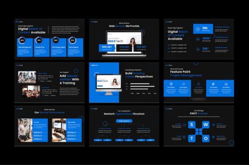 MaxTech Dark - Business PowerPoint Template MaxTech Dark - Business PowerPoint Template