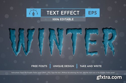 Icicle - Editable Text Effect, Font Style 4KK9ARD