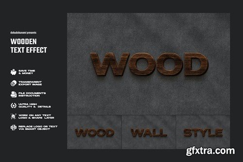 Wooden Text Effect U6AD32T Wooden Text Effect U6AD32T