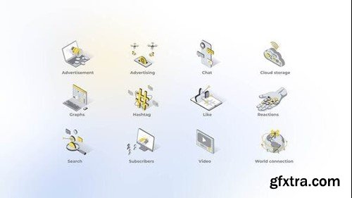 Videohive Social Media - Isometric Icons 49555565