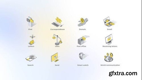 Videohive Mail - Isometric Icons 49555405 Videohive Mail - Isometric Icons 49555405