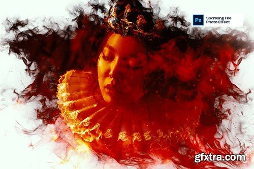 Sparkling Fire Photo Effect EA3MV5B Sparkling Fire Photo Effect EA3MV5B