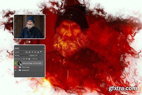 Sparkling Fire Photo Effect EA3MV5B Sparkling Fire Photo Effect EA3MV5B