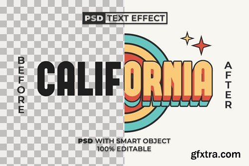 California Text Effect Vintage Retro Style HHMYFTP California Text Effect Vintage Retro Style HHMYFTP