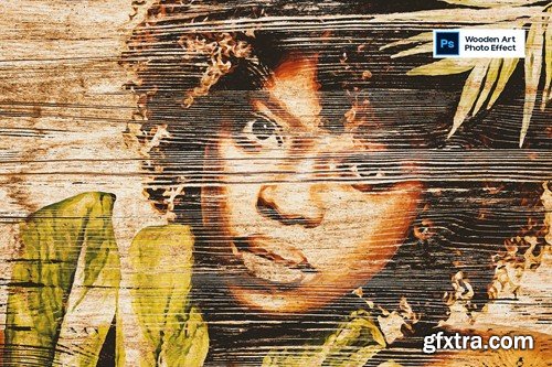 Wooden Art Photo Effect J3DSRML Wooden Art Photo Effect J3DSRML