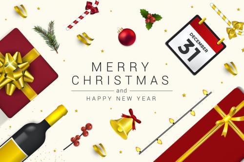 Merry Christmas and Happy New Year greeting cards Merry Christmas and Happy New Year greeting cards