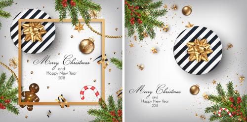 Modern Merry Christmas and Happy New Year Cards Modern Merry Christmas and Happy New Year Cards