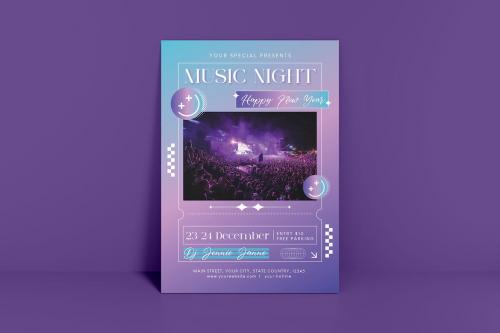 New Year Music Party Flyer New Year Music Party Flyer