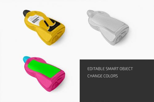 Plastic Detergent Bottle Mockup Set