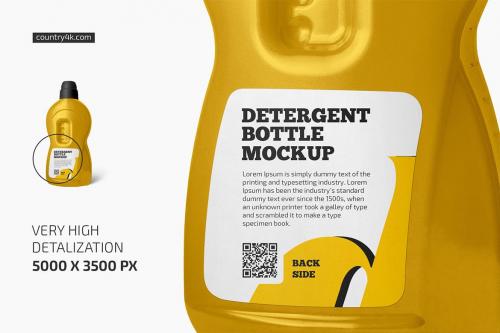 Plastic Detergent Bottle Mockup Set