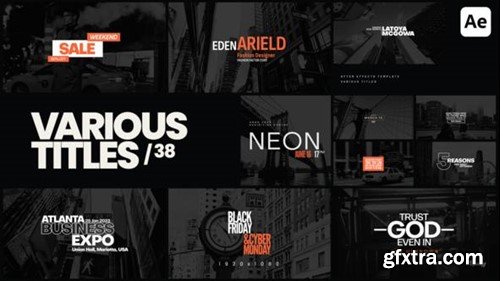 Videohive Various Titles 38 49552548