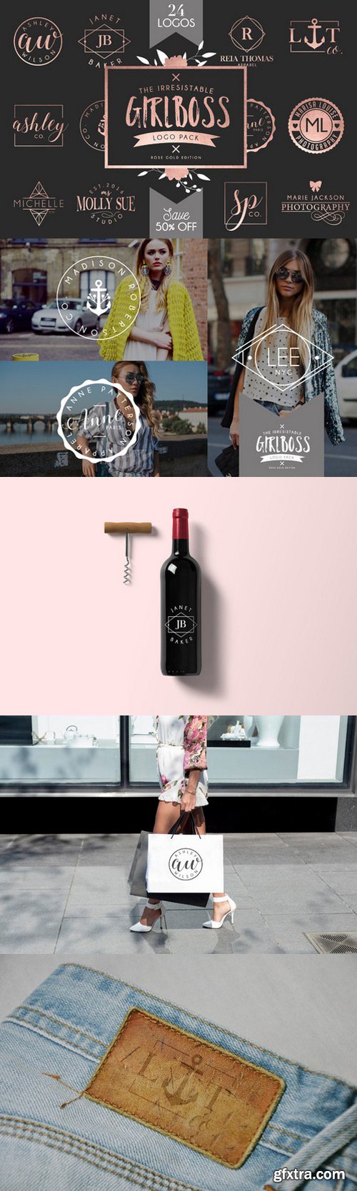 Girlboss Logo Template Bundle