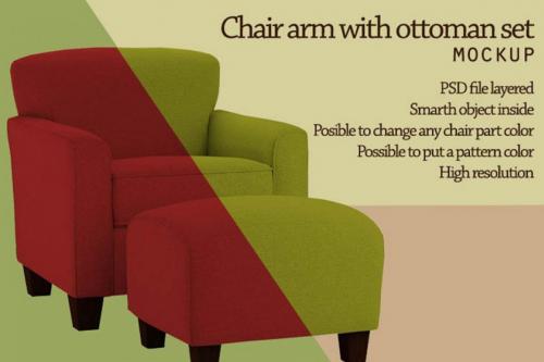Deeezy - Chair Arm with Ottoman Mock-up