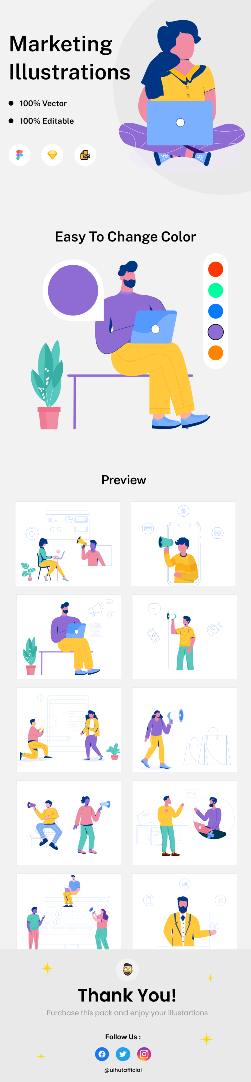 UIHut - Digital Marketing Illustration Pack - 16694 UIHut - Digital Marketing Illustration Pack - 16694