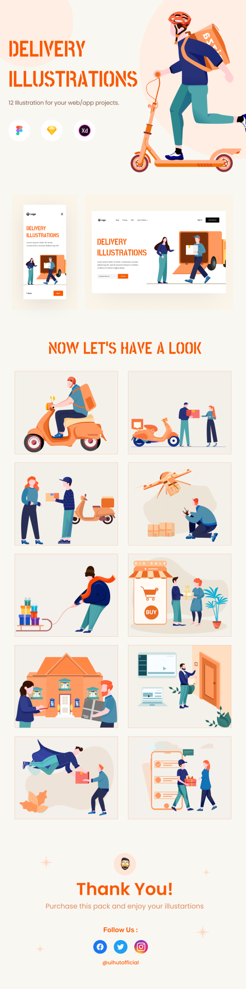 UIHut - Delivery Illustration Pack - 16696