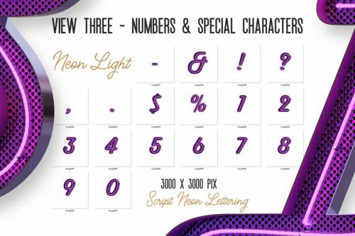 Deeezy - Script Neon 3D Lettering View 3