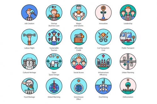 Deeezy - 136 Sustainable Development Icons | Aesthetic Deeezy - 136 Sustainable Development Icons | Aesthetic