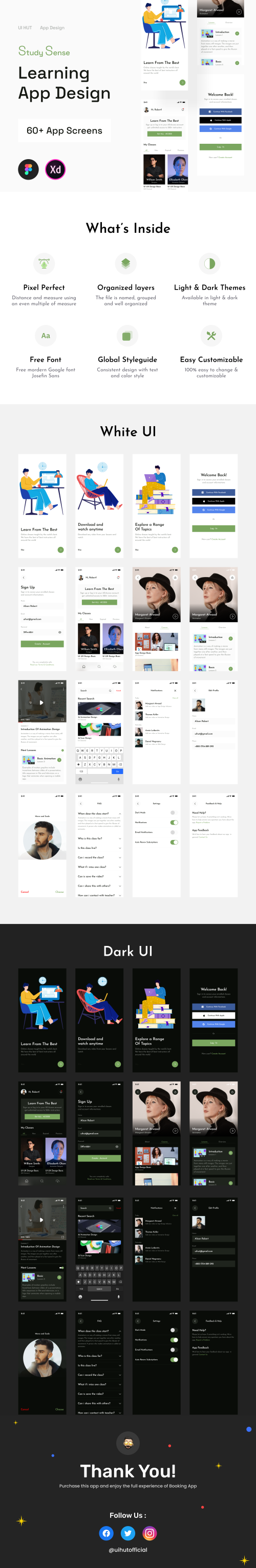 UIHut - Learning App UI KIT - Study Sense  - 18175