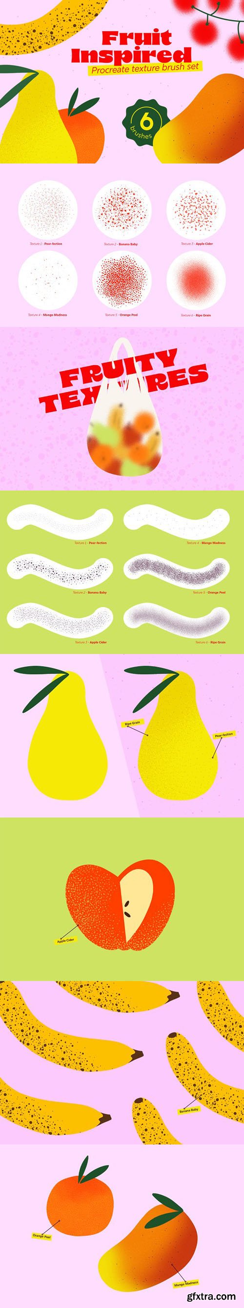 Fruity Inspired - Texture Procreate Brush Set