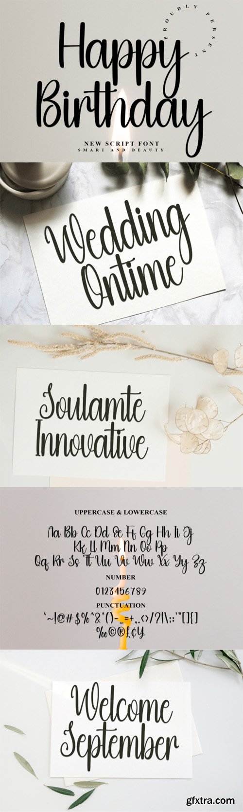 Happy Birthday - Script Font