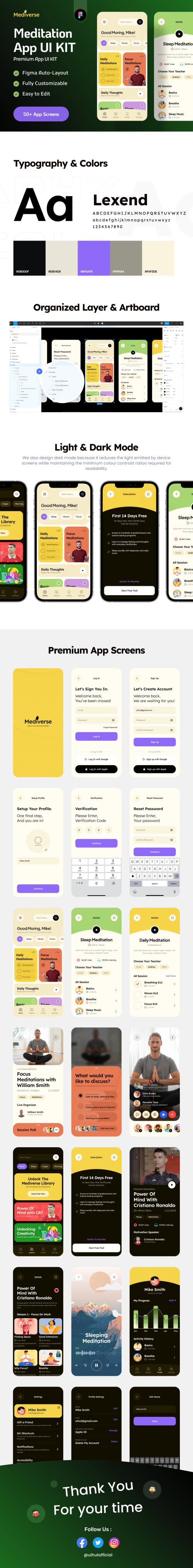 UIHut - Meditation App UI KIT - Mediverse - 24810