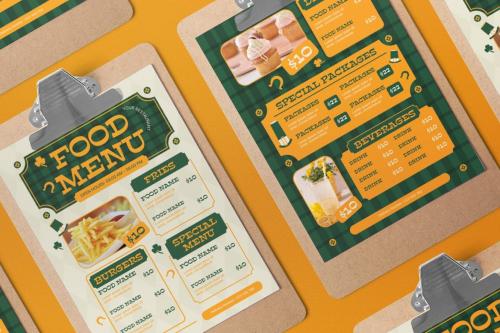 Green Flat Design Saint Patrick Food Menu