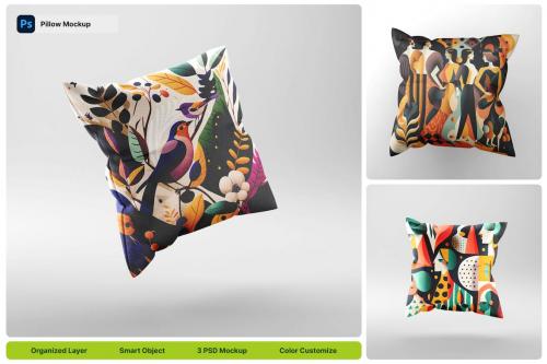 Square Pillow Mockup Square Pillow Mockup