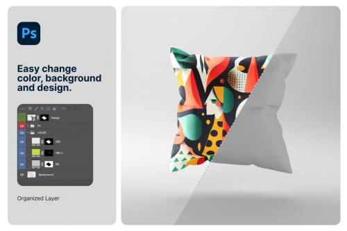 Square Pillow Mockup Square Pillow Mockup