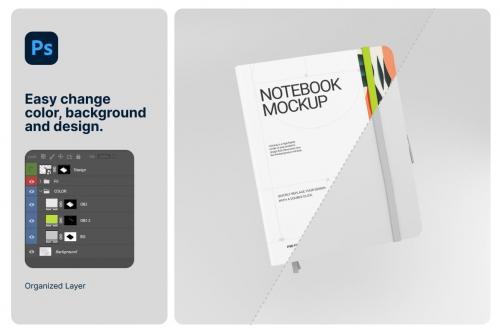 Simple Notebook Mockup Simple Notebook Mockup