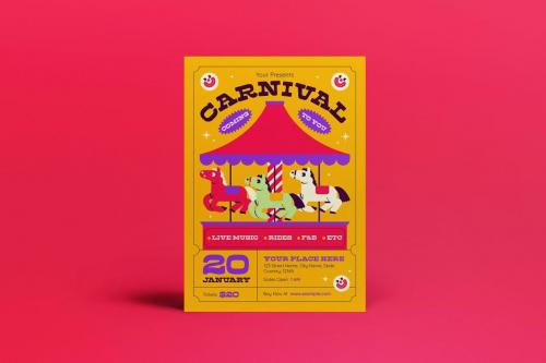 Yellow Modern Carnival Flyer Set Yellow Modern Carnival Flyer Set