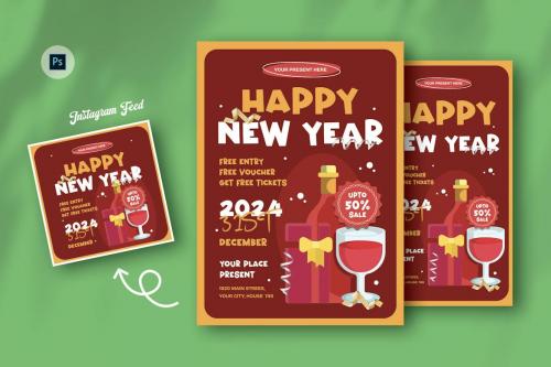 Store New Year Day Flyer Template Store New Year Day Flyer Template