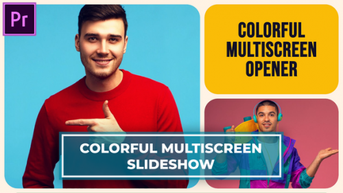 Multiscreen Slideshow | Split screen Opener | Dynamic Opener | Typography Intro MOGRT for Premier - 49532739