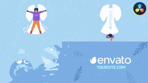 Cartoon Snow Angel Logo | DaVinci Resolve - 49553572