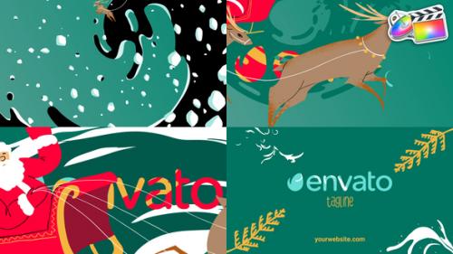 Santa's Reindeer Christmas Logo | FCPX - 49553660