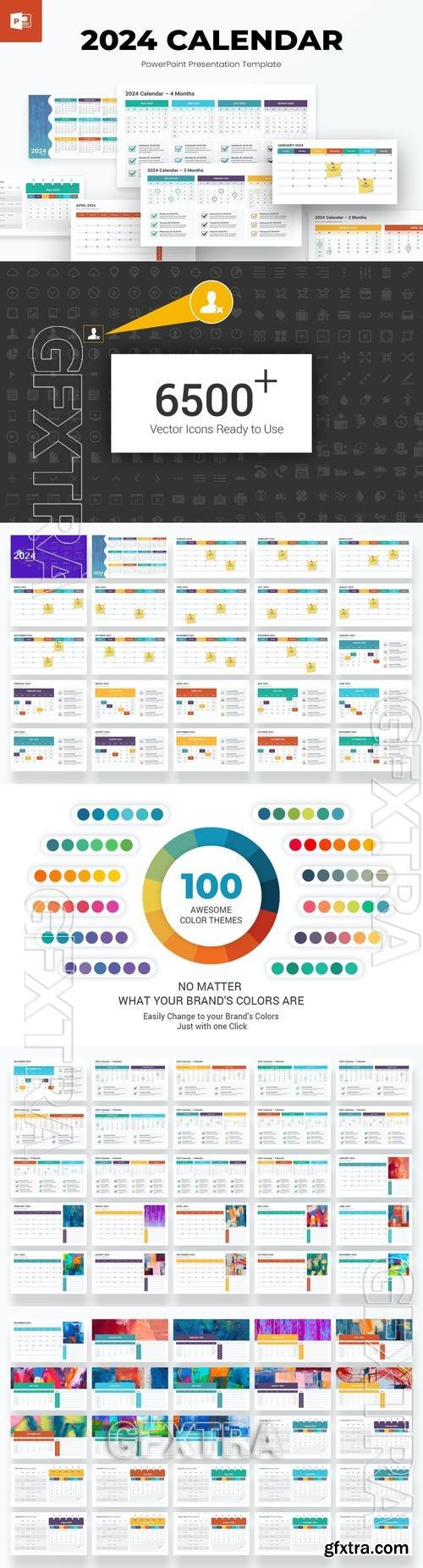 2024 Calendar PowerPoint Template KTBDDN8 2024 Calendar PowerPoint Template KTBDDN8